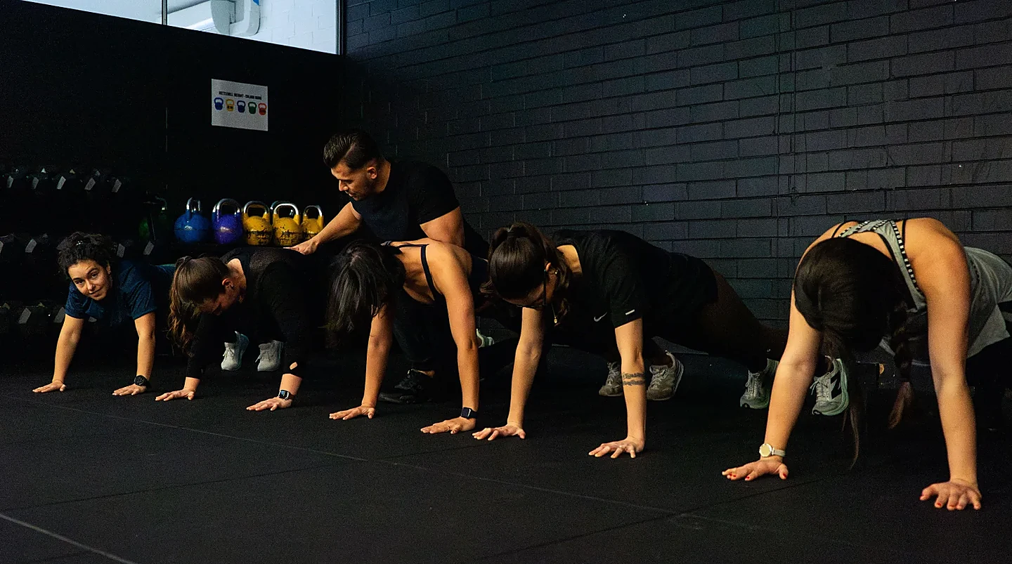 Hudson personal training environment with client movement work